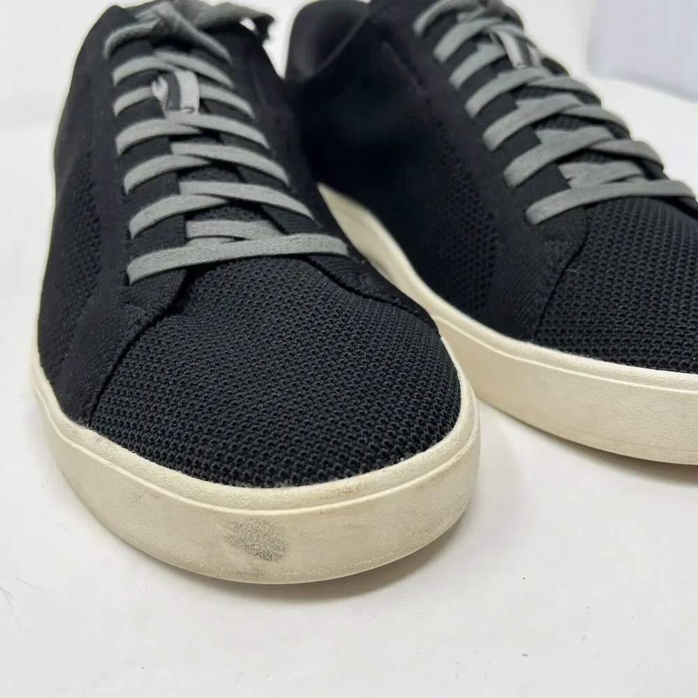 Kizik Irvine Men's Sz 11.5 Black Knit Slip On Hands Free Lace Up Sneakers.